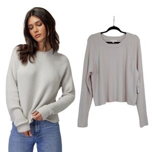 Spiritual Gangster Boxy Chenille Raglan Crew Sweater